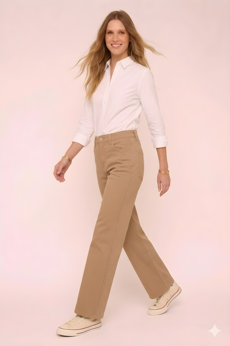 PANTALÓN LOUVRE SUNSET DRILL COLOR CAMEL 1